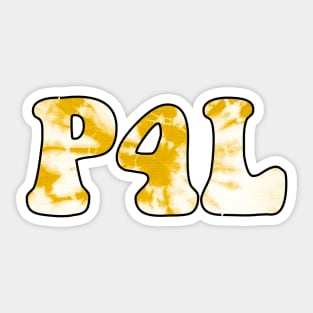 Tie Dye Yellow Pogue 4 Life / P4L Sticker